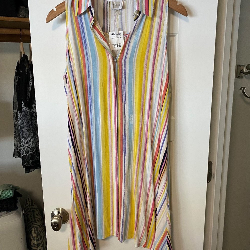 Cupio Striped Swing Dress Size Small
